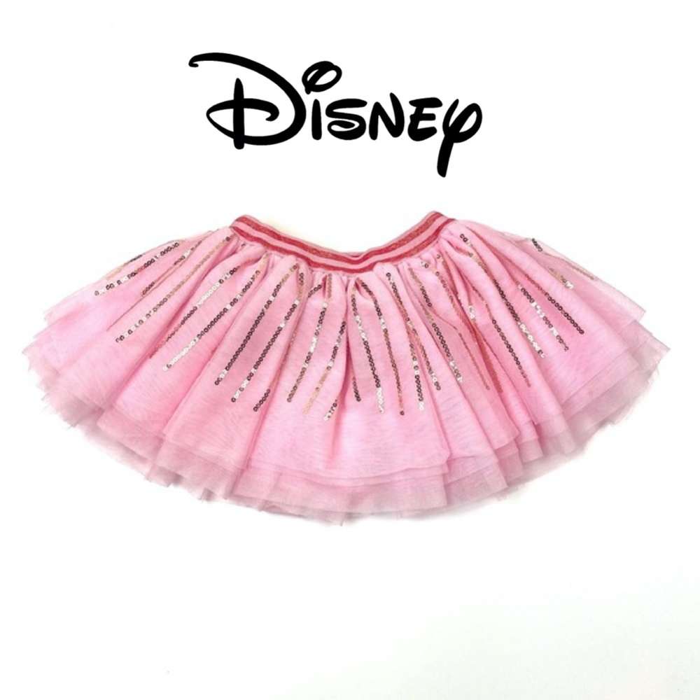 DISNEY Princess TuTu Skirt Pink Sequins 5/6